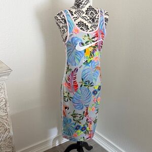 NIKE Hyper Femme Tropical Midi  Dress Size M